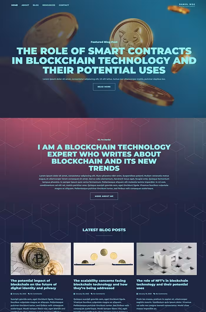 blockchain template