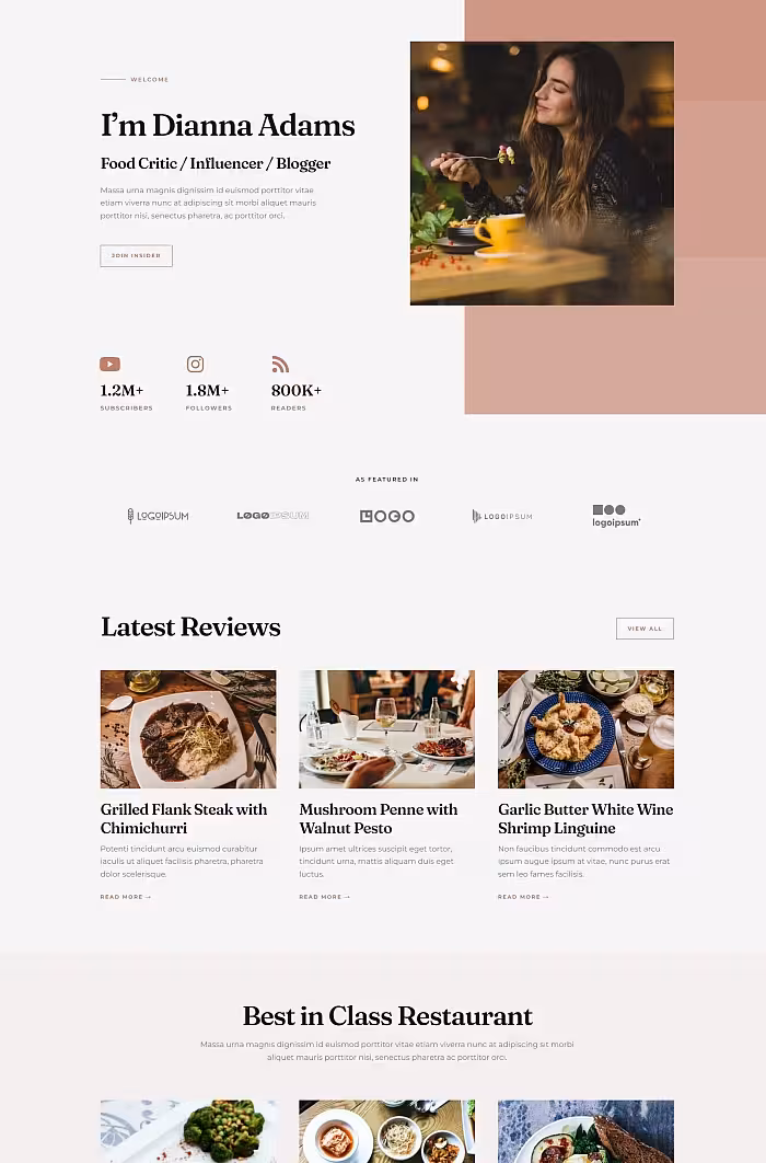 food blogger