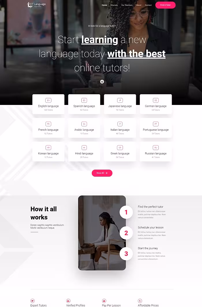 language tutor template