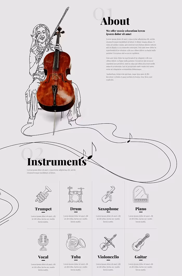 music school template