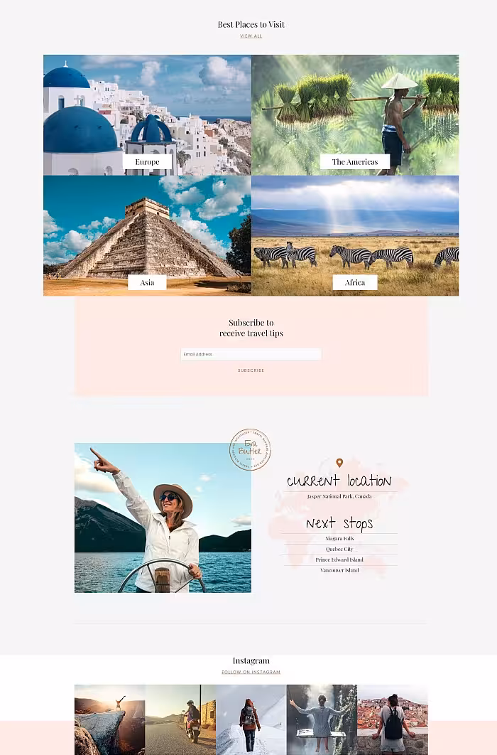 travel blog template